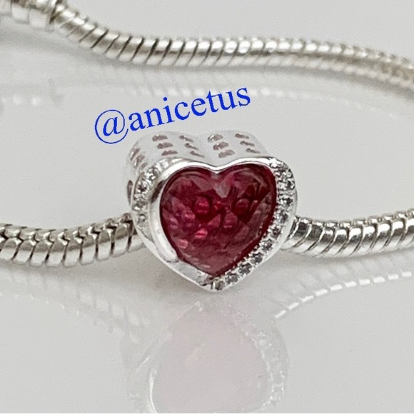 NWOT S925 Sterling Silver January Birthstone CZ Charm - Picture 2 of 7